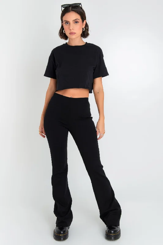 Legging ajustado fit flare cintura alta elástica Elegant Satin Finish Leggings