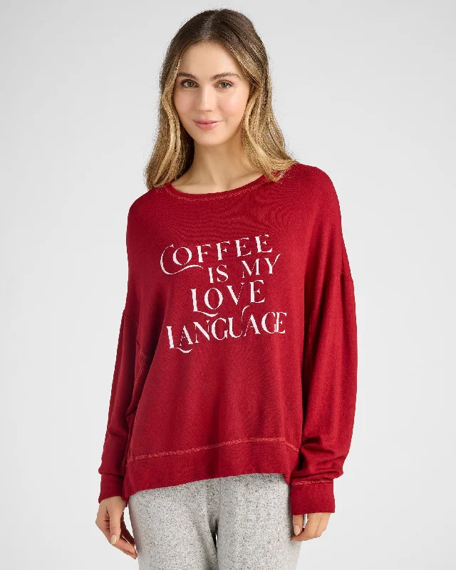 Dawn "Coffee" Graphic Pullover Turtleneck Warm Pullover