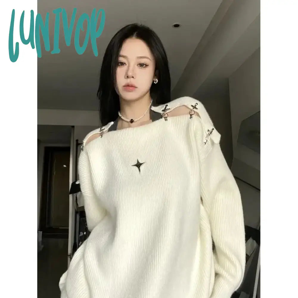 Lunivop Sexy Off Shoulder Slash Neck Pullover Sweater Autumn Loose Casual Solid Jumpers Harajuku Vintage Fashion Y2k Tops Grunge Kimono Neck Pullover Lunivop Sexy Off Shoulder Slash Neck Pullover Sweater Autumn Loose Casual Solid Jumpers Harajuku Vintage Fashion Y2k Tops Grunge Kimono Neck Pullover