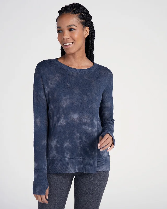 Flex Tie-Dye Pullover Open Front Cardigan