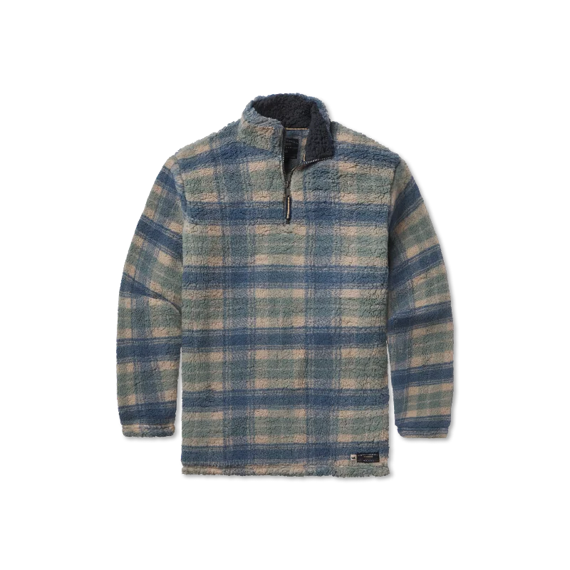 Andover Plaid Sherpa Pullover Bolero Style Sweater