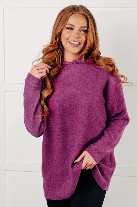 Hazel Blues® | Basically My Favorite Hooded Pullover in Light Plum High Neck Pullover Hazel Blues® | Basically My Favorite Hooded Pullover in Light Plum High Neck Pullover