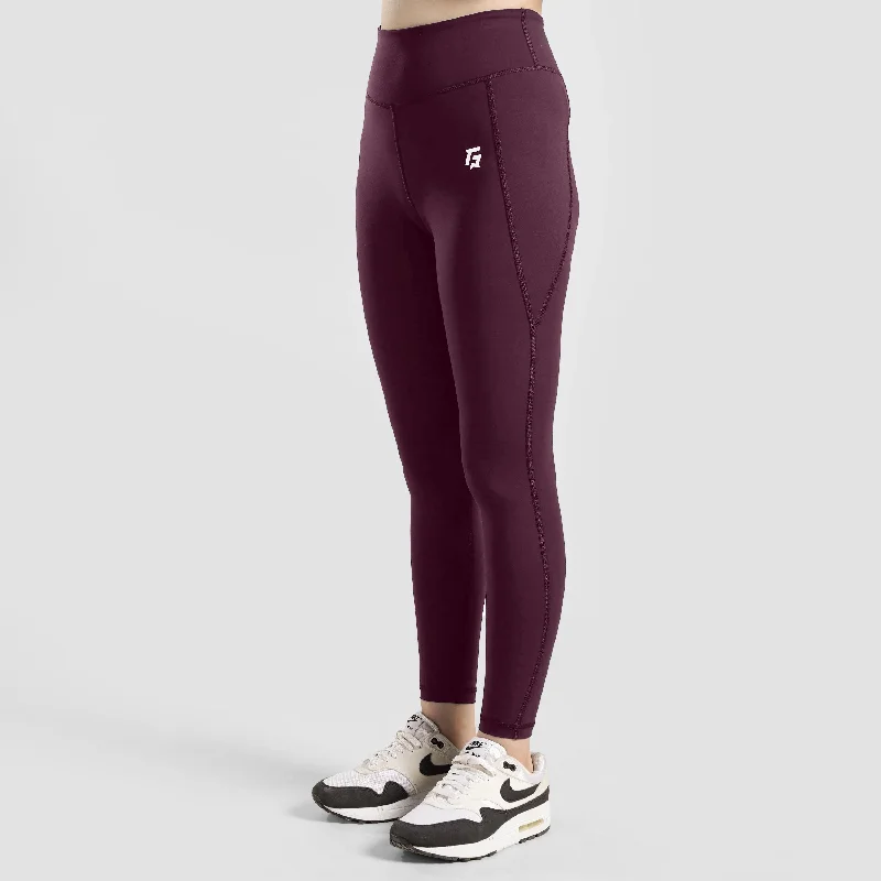 Pro Motion Leggings (Maroon) Comfortable Capri-Length Leggings