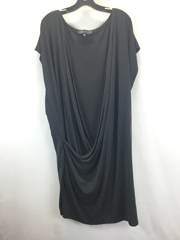 Black Dress Casual Midi Eloquii, Size 1x Stylish Tiered Midi Dress