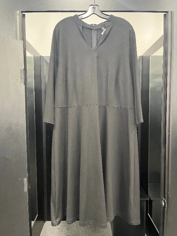 Black Dress Party Midi Eloquii, Size 1x Stylish Satin Midi Dress