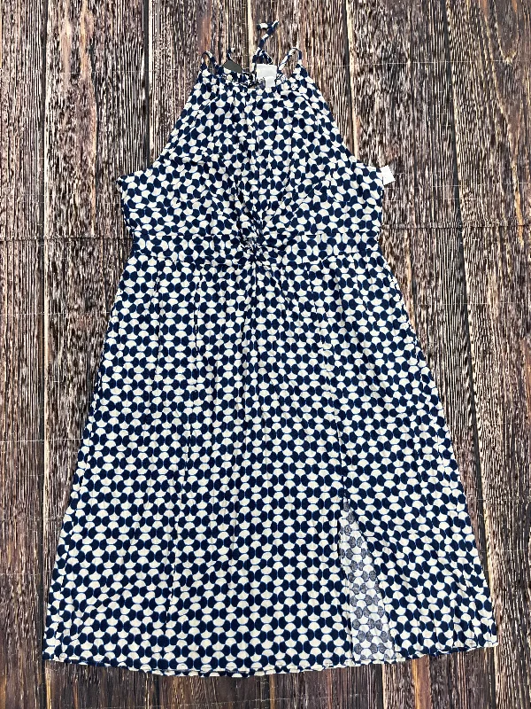 Blue Dress Casual Midi Ava & Viv, Size 1x Fashionable Wide Leg Midi Dress