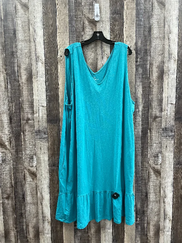 Blue Dress Casual Midi J. Jill, Size 4x Comfortable Casual Midi Dress