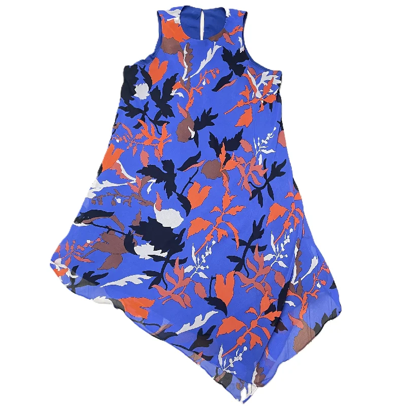 Blue Red Dress Casual Midi By Rachel Roy, Size: 3x Trendy Ruffle Hem Midi Dress