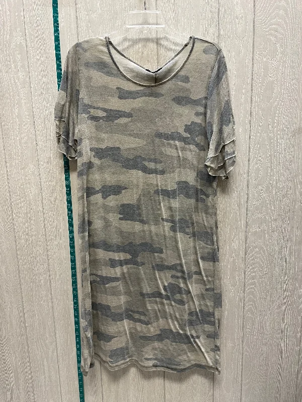 Camouflage Print Dress Casual Midi Lucky Brand, Size 1x Cozy A-Line Midi Dress