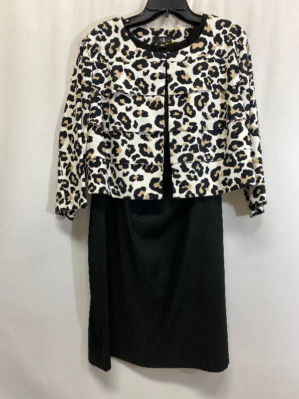 Dress Casual Midi By Agb In Black, Size: 2x Elegant V-Neck Midi Dress
