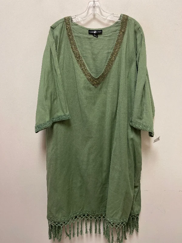 Dress Casual Midi By Ashley Stewart In Green, Size: 2x Fashionable Casual Midi Dress Dress Casual Midi By Ashley Stewart In Green, Size: 2x Fashionable Casual Midi Dress