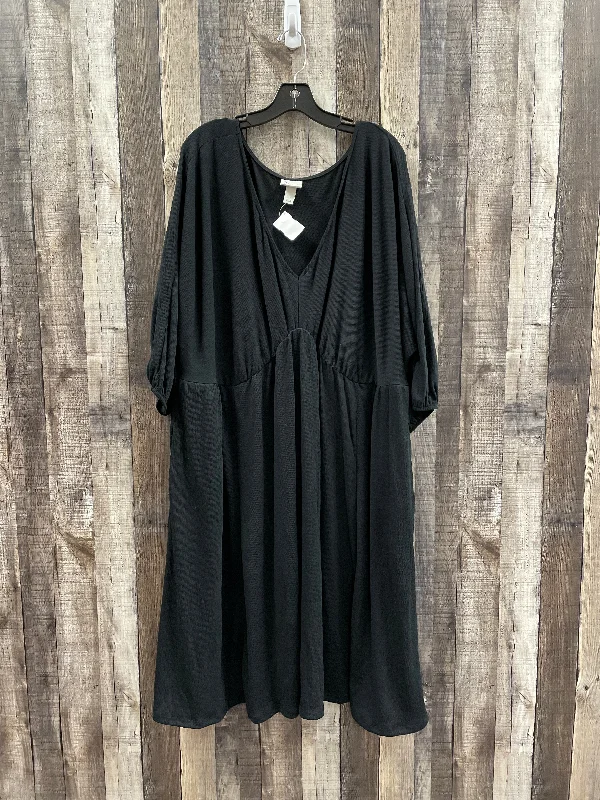 Dress Casual Midi By Ava & Viv In Black, Size: 3x Cozy A-Line Midi Dress