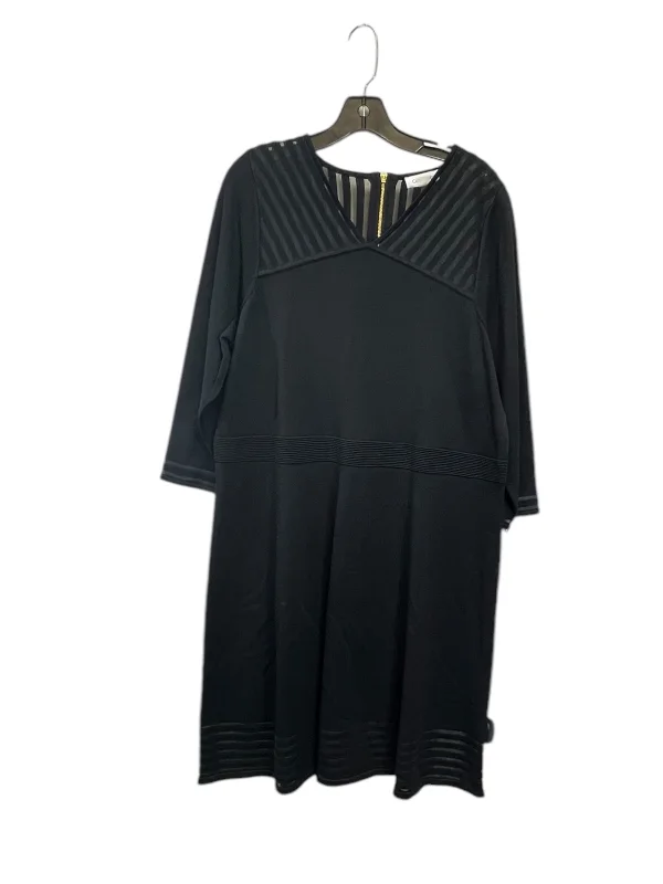 Dress Casual Midi By Calvin Klein In Black, Size: 1x Fashionable Wide Leg Midi Dress Dress Casual Midi By Calvin Klein In Black, Size: 1x Fashionable Wide Leg Midi Dress