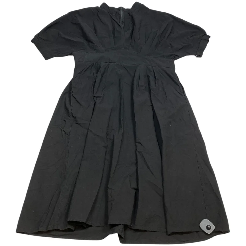 Dress Casual Midi By Cider In Black, Size: 1x Stylish Pleated Skirt Midi Dress
