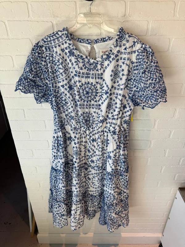 Dress Casual Midi By Hayden La In Blue & White, Size: 2x Chic Off-Shoulder Midi Dress Dress Casual Midi By Hayden La In Blue & White, Size: 2x Chic Off-Shoulder Midi Dress