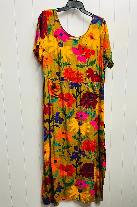 Dress Casual Midi By Jams world In Brown & Pink, Size: Xl Trendy Mock Neck Midi Dress Dress Casual Midi By Jams world In Brown & Pink, Size: Xl Trendy Mock Neck Midi Dress