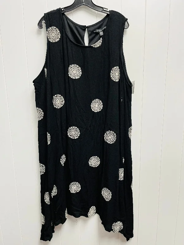Dress Casual Midi By Madison Leigh In Black & Cream, Size: 3x Cozy Spaghetti Strap Midi Dress Dress Casual Midi By Madison Leigh In Black & Cream, Size: 3x Cozy Spaghetti Strap Midi Dress
