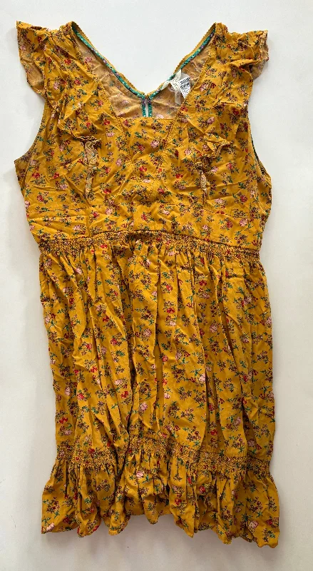 Dress Casual Midi By Matilda Jane In Mustard, Size: 2x Trendy A-Line Midi Dress