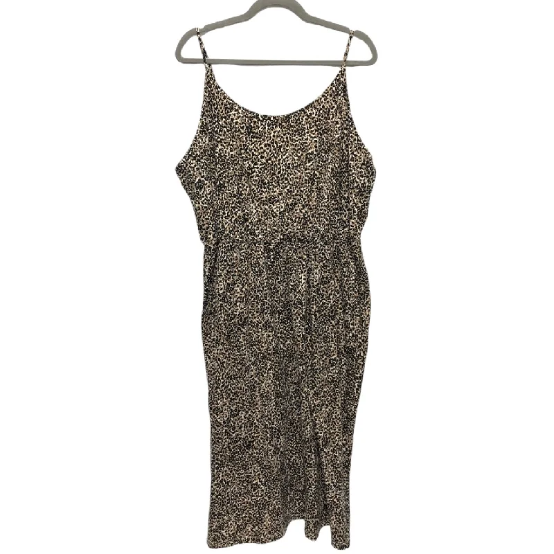 Dress Casual Midi By Old Navy In Animal Print, Size: 1x Elegant Velvet Midi Dress