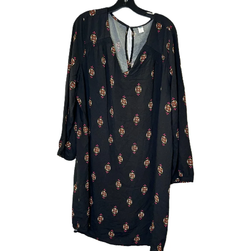 Dress Casual Midi By Old Navy In Black, Size: Xl Stylish Pleated Skirt Midi Dress