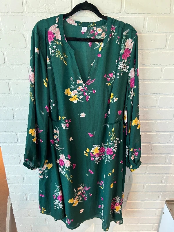 Dress Casual Midi By Old Navy In Green, Size: 3x Cozy Wide Strap Midi Dress