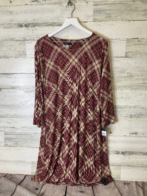 Dress Casual Midi By Tommy Hilfiger In Tan, Size: 1x Comfortable Short Sleeve Midi Dress Dress Casual Midi By Tommy Hilfiger In Tan, Size: 1x Comfortable Short Sleeve Midi Dress