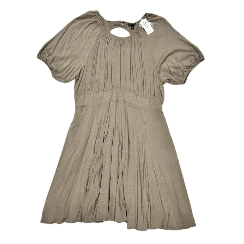 Dress Casual Midi By Torrid In Taupe, Size: 1x Fashionable Chiffon Midi Dress