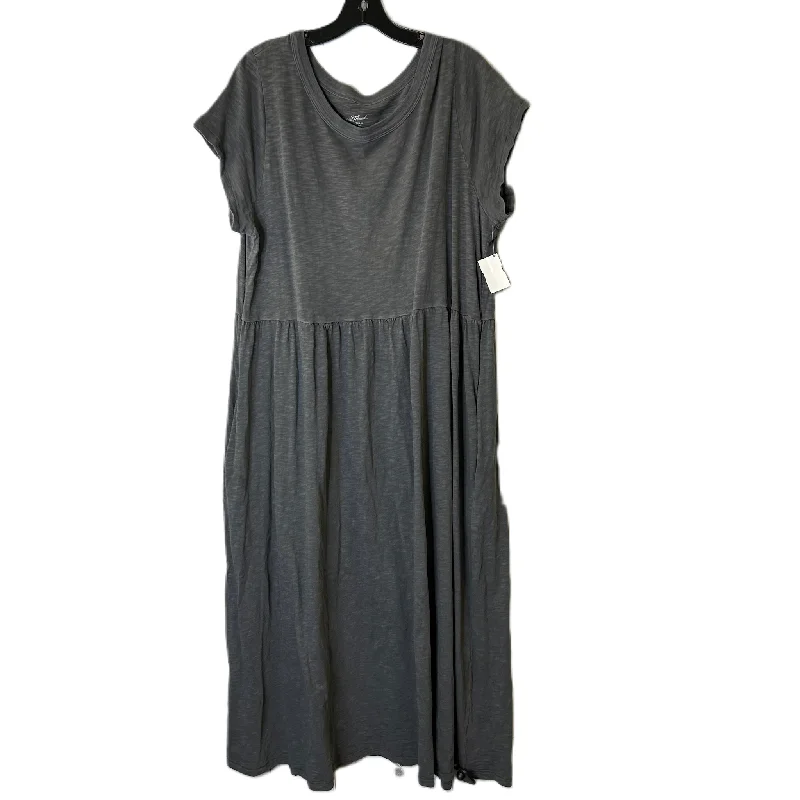 Dress Casual Midi By Universal Thread In Grey, Size: Xxl Fashionable Sheer Sleeve Midi Dress Dress Casual Midi By Universal Thread In Grey, Size: Xxl Fashionable Sheer Sleeve Midi Dress