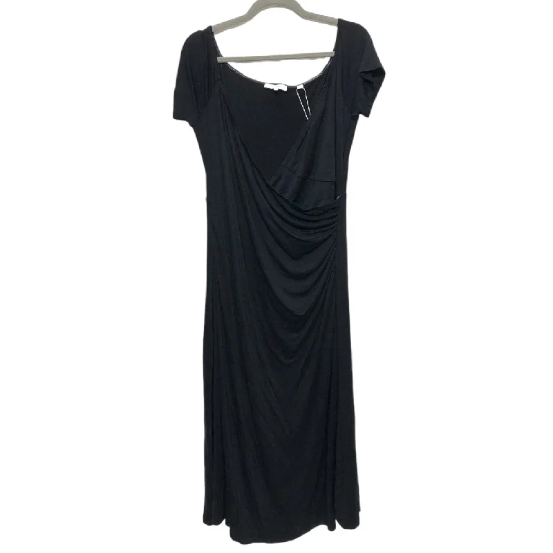 Dress Casual Midi By Vince In Black, Size: Xl Elegant Lace Trim Midi Dress