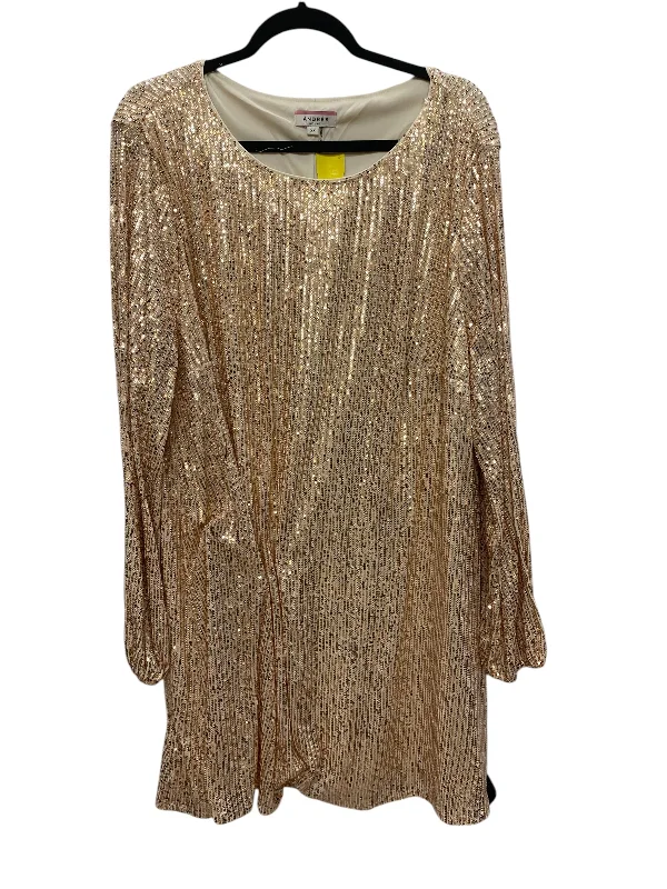 Dress Party Midi By Andree By Unit In Gold, Size: 2x Comfortable Adjustable Strap Midi Dress Dress Party Midi By Andree By Unit In Gold, Size: 2x Comfortable Adjustable Strap Midi Dress