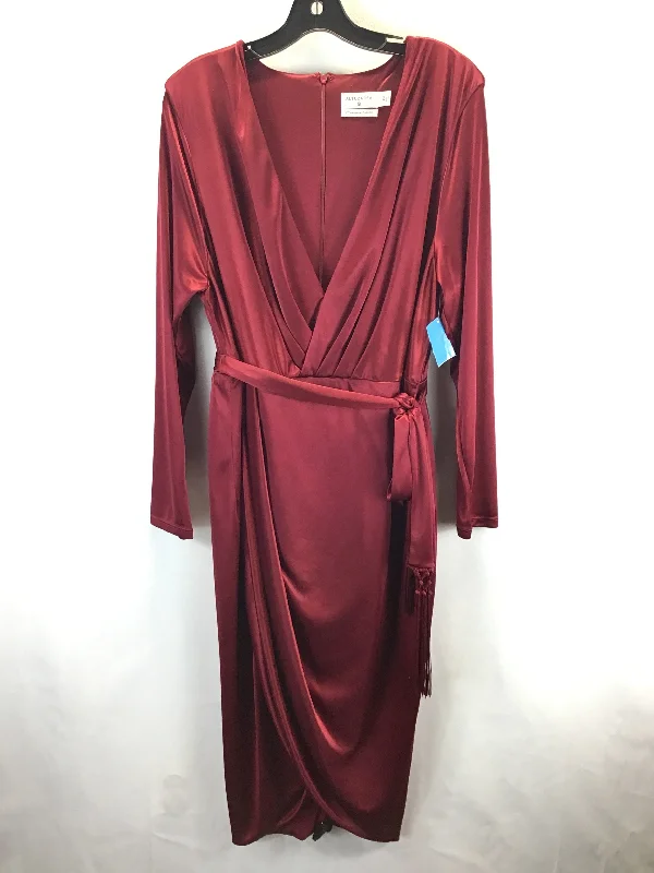 Dress Party Midi By Cmc In Red, Size: 1x Trendy Boho Midi Dress