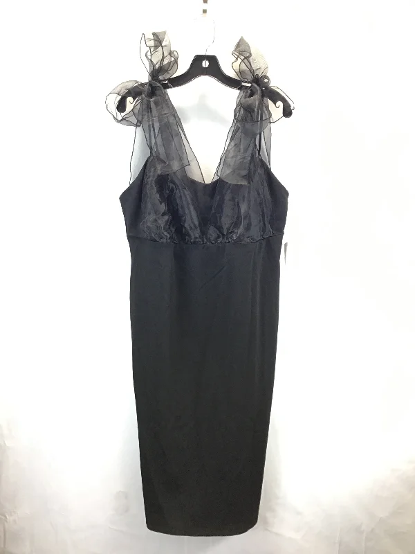 Dress Party Midi By Fashion Nova In Black, Size: 2x Classic Black Midi Dress