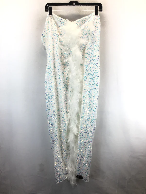 Dress Party Midi By Fashion Nova In White, Size: 2x Stylish Vintage Midi Dress