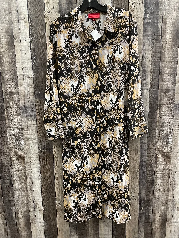 Dress Party Midi By Jennifer Lopez In Animal Print, Size: 2x Stylish Button-Down Midi Dress Dress Party Midi By Jennifer Lopez In Animal Print, Size: 2x Stylish Button-Down Midi Dress