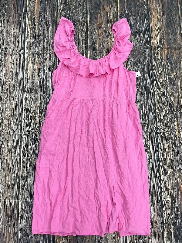Pink Dress Casual Midi Ava & Viv, Size 3x Fashionable High-Low Midi Dress