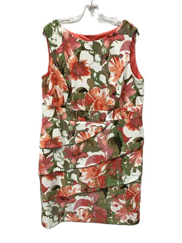 Pink Dress Casual Midi By Dressbarn, Size: 1x Stylish Striped Midi Dress