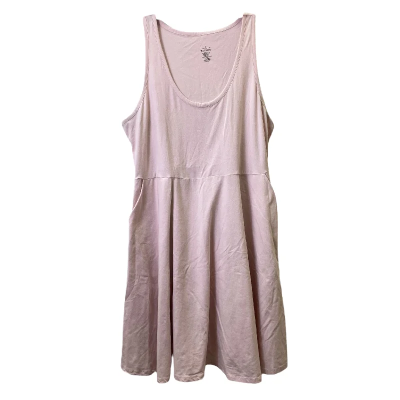 Pink Dress Casual Midi By Torrid, Size: 3x Trendy Flared Sleeve Midi Dress