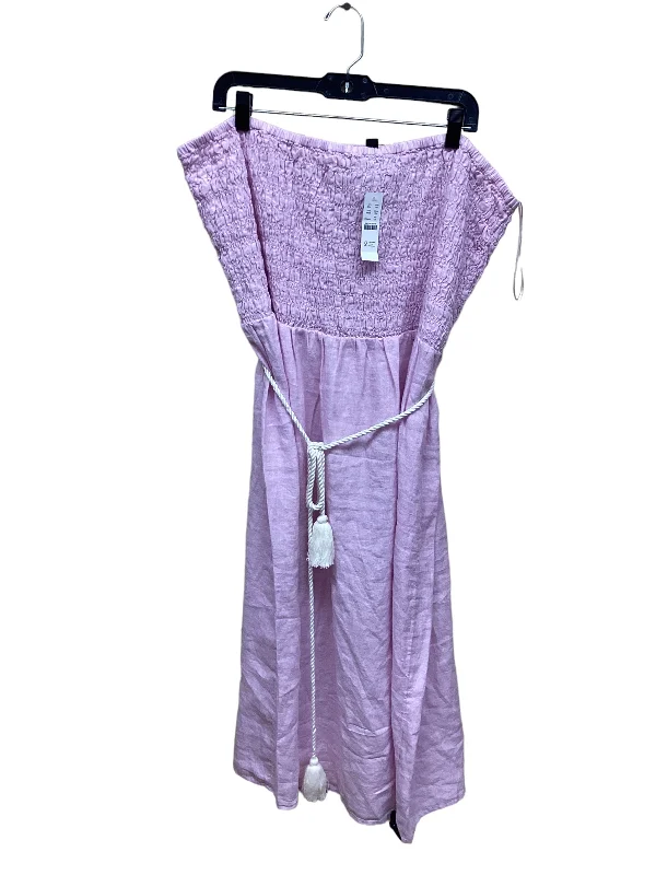 Pink Dress Casual Midi J Crew, Size 3x Stylish Long Sleeve Floral Midi Dress