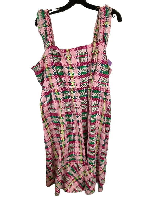 Pink Dress Casual Midi Torrid, Size 2x Comfortable Button Front Midi Dress