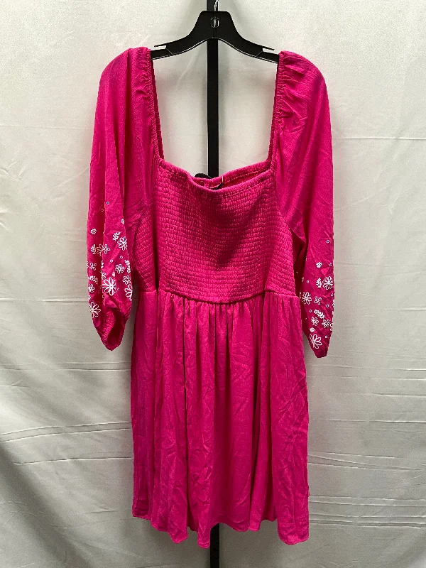 Pink Dress Casual Midi Torrid, Size 3x Trendy A-Line Midi Dress