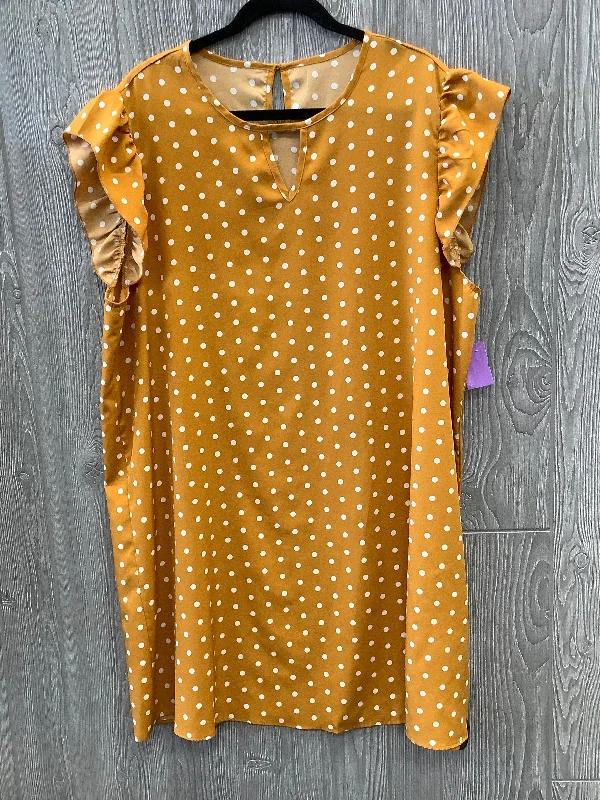 Polkadot Pattern Dress Casual Midi Shein, Size 3x Trendy Off-Shoulder Ruffle Midi Dress