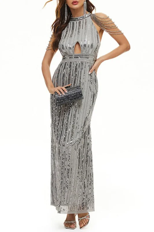 Celebrities Elegant Solid Sequins Patchwork O Neck Evening Dress Dresses Tunic Top Casual Celebrities Elegant Solid Sequins Patchwork O Neck Evening Dress Dresses Tunic Top Casual