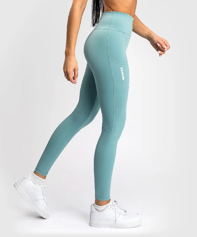 Venum Essential Women's Performance Leggings - Aqua Green Comfortable Slim Fit Leggings Venum Essential Women's Performance Leggings - Aqua Green Comfortable Slim Fit Leggings