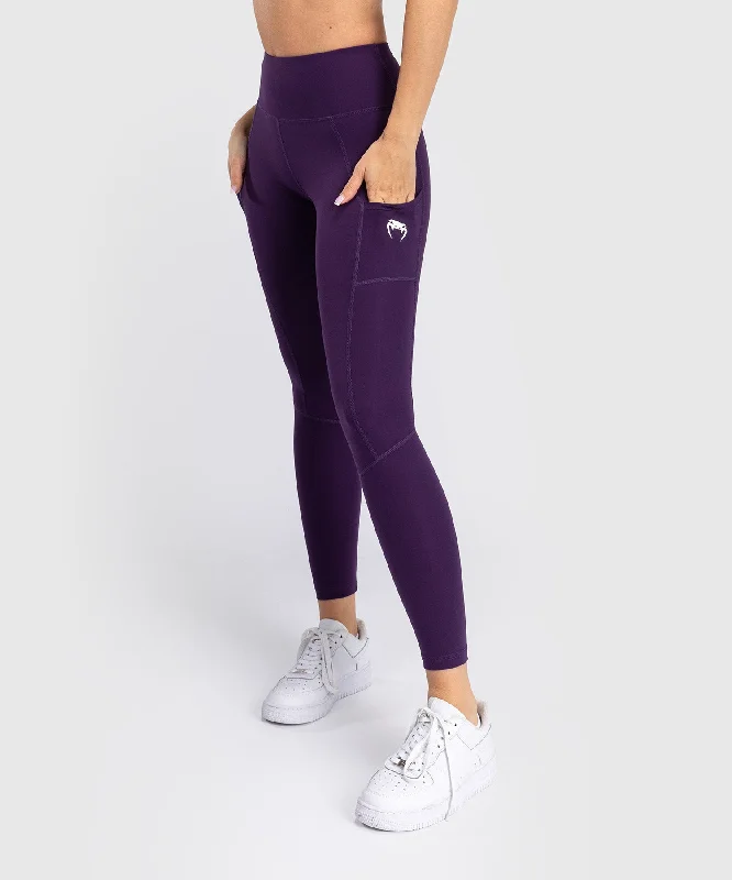 Venum Essential Women's Performance Leggings - Deep Purple Fashionable Solid Color Tights Venum Essential Women's Performance Leggings - Deep Purple Fashionable Solid Color Tights