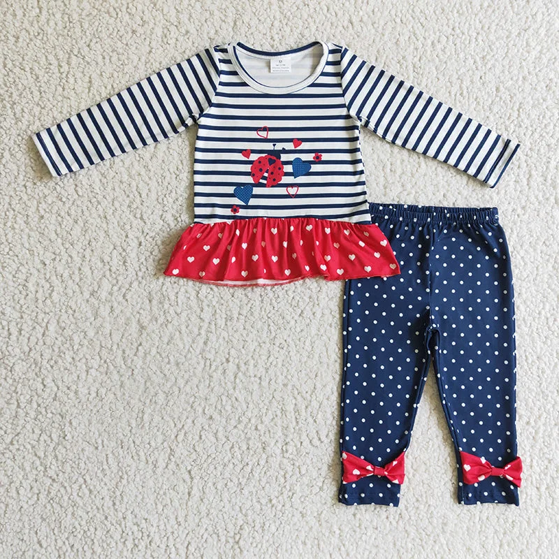 GLP0227 Baby Girl Ladybug Heart Dots Leggings Valentine's Outfit Cozy Oversized Leggings GLP0227 Baby Girl Ladybug Heart Dots Leggings Valentine's Outfit Cozy Oversized Leggings