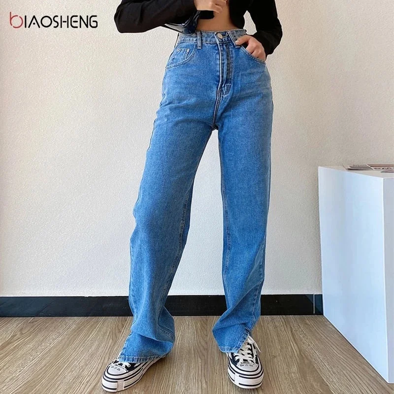 Women's Pants Straight Leg Jeans Women High Waist Slim Loose Autumn Winter Pants Casual Split Washed Mom Trousers Trousers Modern Contemporary Women's Pants Straight Leg Jeans Women High Waist Slim Loose Autumn Winter Pants Casual Split Washed Mom Trousers Trousers Modern Contemporary
