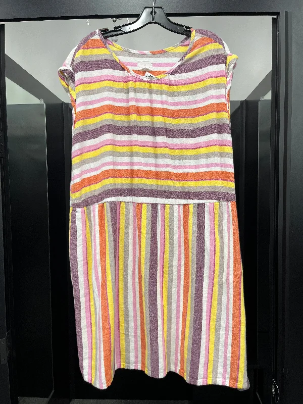 Striped Dress Casual Midi Caslon, Size 2x Comfortable Geometric Print Midi Dress