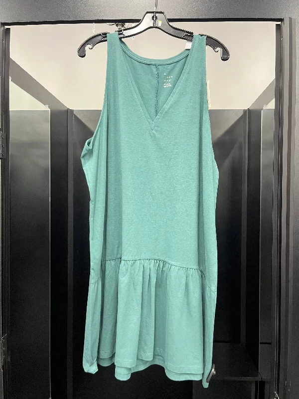 Teal Dress Casual Midi A New Day, Size 2x Trendy Floral Wrap Midi Dress